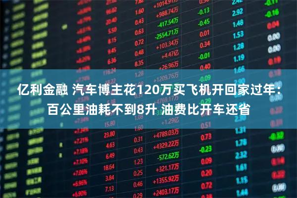 亿利金融 汽车博主花120万买飞机开回家过年：百公里油耗不到8升 油费比开车还省